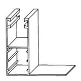 guide con aletta per sistema cassonetto